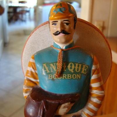 GR 114 - Vintage Bourbon Bottle Holder / Figure of Horse Jockey