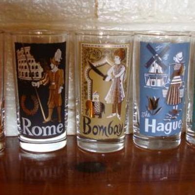 GR 116 - Vintage Tumbler Lot of 5 Glasses 