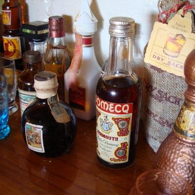 GR 117 - Small Sized Liquor Bottles & Shot Glass Collection