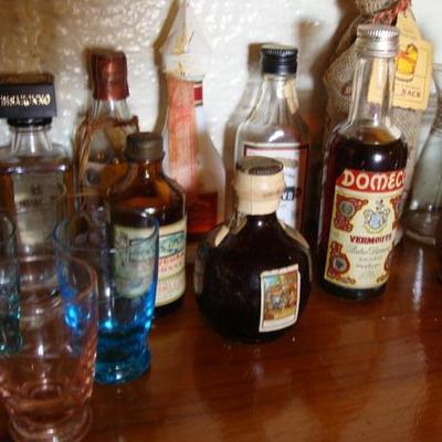 GR 117 - Small Sized Liquor Bottles & Shot Glass Collection