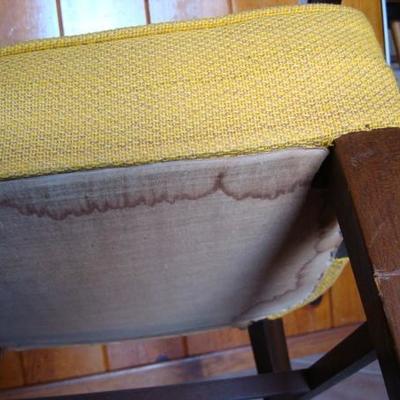 GR 125 - (2) Yellow Upholstered Barrel Back Chairs 