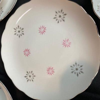 Vintage Hospitality True China Pink Crystalline Atomic Pattern