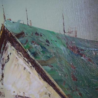 GR 134 - Large Waterfront Painting- Artist Signed