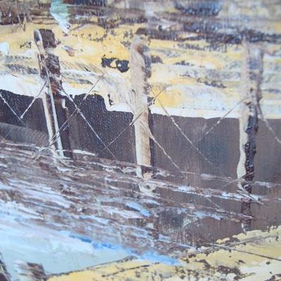 GR 134 - Large Waterfront Painting- Artist Signed