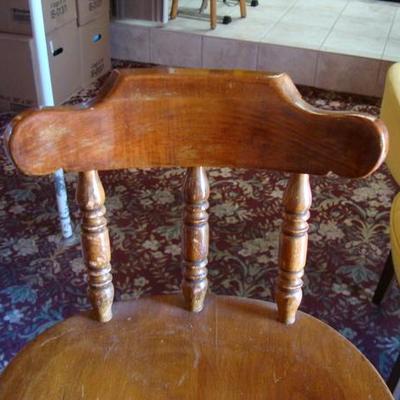 GR 136 - 4 Wooden Swivel Bar Stools