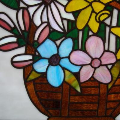 GR 137 - Stained Glass Hanging - 32" tall x 24" across