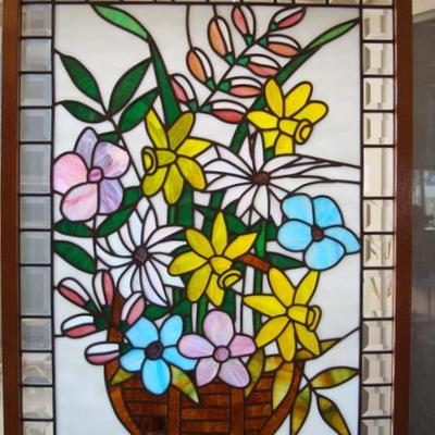 GR 137 - Stained Glass Hanging - 32" tall x 24" across