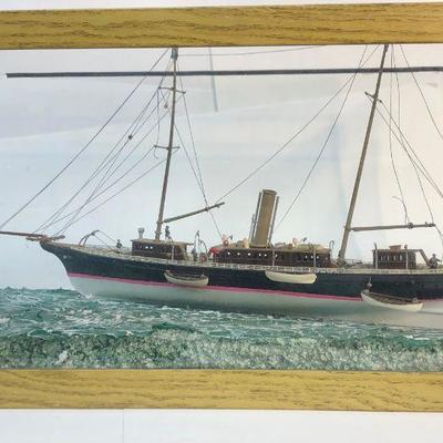 Steam-powered 2-mast schooner model