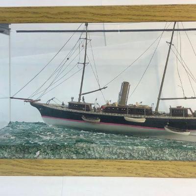 Steam-powered 2-mast schooner model