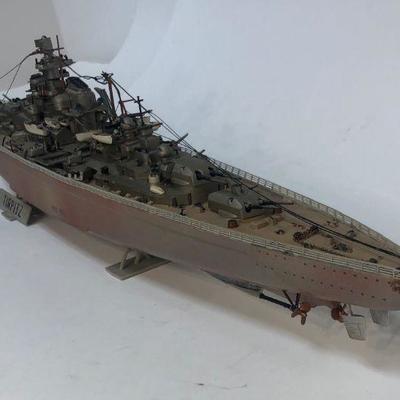 Plastic Ship Model, WWII German Tirpitz Battleship