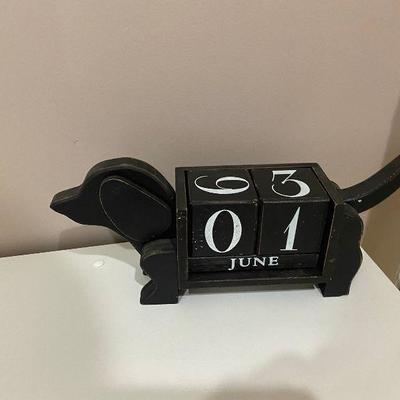 Calendar - Dog/Block/Black