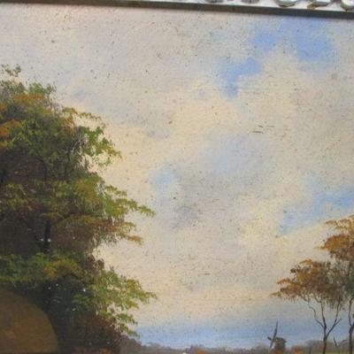 Lot 90 - Artist Signed Cottage Painting 