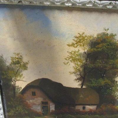Lot 90 - Artist Signed Cottage Painting 