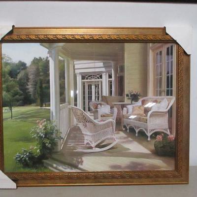 Lot 102 - Artist Signed Front Porch Painting