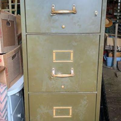 VTG Green Remington Rand Safe-File Fireproof Cabinet