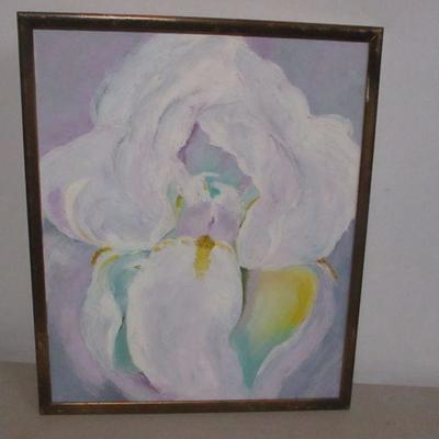 Lot 119 - Canvas Flower Painting