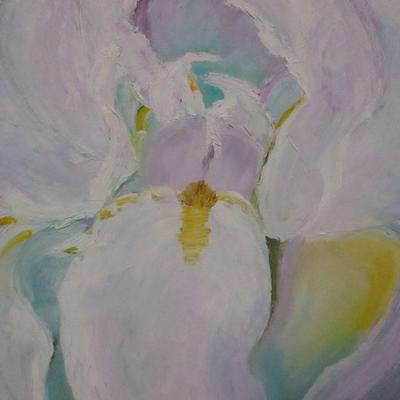 Lot 119 - Canvas Flower Painting