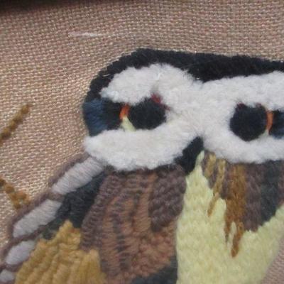 Lot 124 - Needlepoint Owl Picture