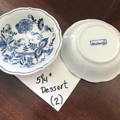Blue Danube Scalloped Dessert Dish Set of Two.