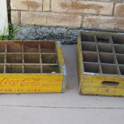P 110 - (2) Vintage Coca-Cola Wooden Crates