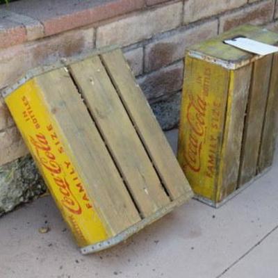 P 110 - (2) Vintage Coca-Cola Wooden Crates