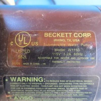 S 117 - Beckett Submersible Pump