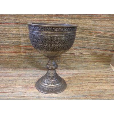 Antique 60 to 80 years old Persian engraved vase / Ghalamzani. estimate Value over $25000