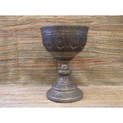 Antique 60 to 80 years old Persian engraved vase / Ghalamzani. estimate Value over $25000