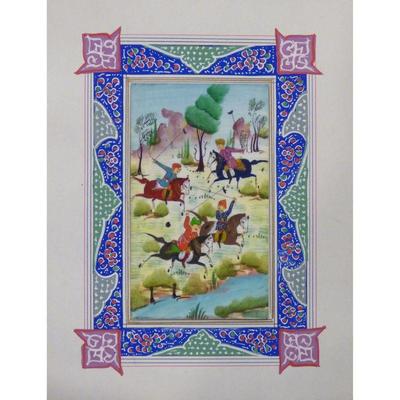  Hand Made Persian Miniature painting on plastic / Paper 7