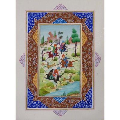 Hand Made Persian Miniature painting on plastic / Paper 7