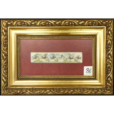 Antique Persian Antique Miniature on Bone Painting, Fine Art Handmade -9" X 11", Market Value $900