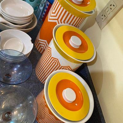 Kitchen - Canister Set (3), Orange/Yellow