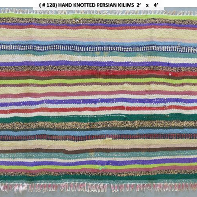 Fine quality,  Persian Hand Knotted Vintage Kilims, 2' X 4'                         
on Perfect Conditions 
Retail Price=...