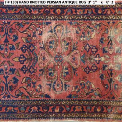Fine quality, authentic Hand Knotted Antique Persian Rug, 3'1" X 6'2"  on Perfect Conditions, 60 to  80 years old....