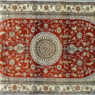 Turkish Silk 003, Hand Knotted Fine quality Turkish Silk Rug, 3' X 5' 
Excellent Conditions 

Retail Price= $4800
Below our...