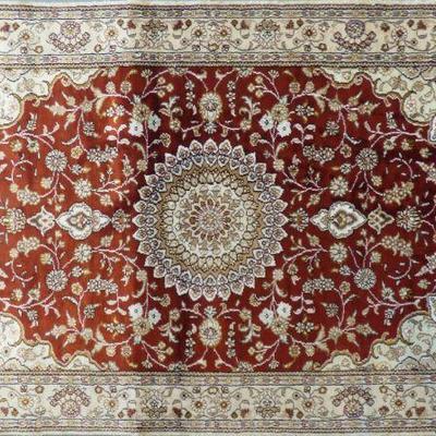 Turkish Silk 004, Hand Knotted Fine quality Turkish Silk Rug, 3' X 5' 
Excellent Conditions 

Retail Price= $4800
Below our...