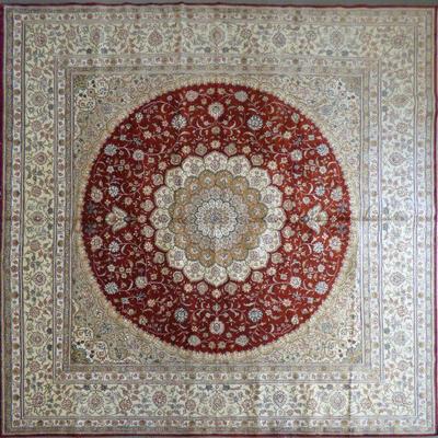 Turkish Silk 010, Hand Knotted Fine quality Turkish Silk Rug,
10' X 10' 
Excellent Conditions 

Retail Price= $9800
Below our...