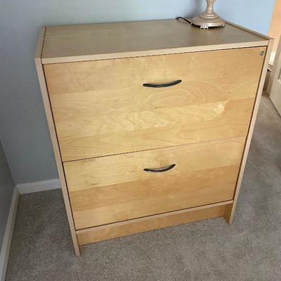 Office Cabinet - 2 Drawer/Blond