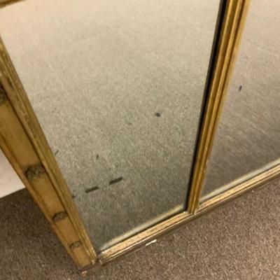 PERIOD ANTIQUE FEDERAL THREE PART GILDED WALL MIRROR