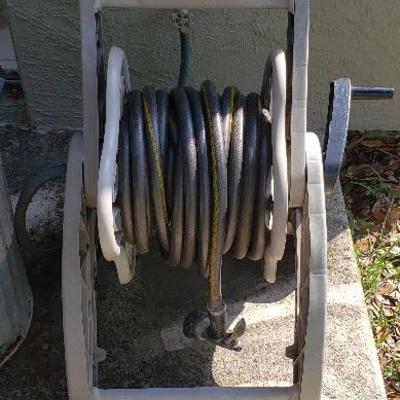 Metal Can with Hose Lot