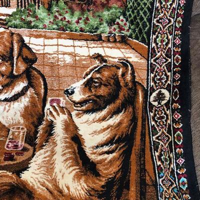 Lot #1 Classic Poker Playing Dogs Tapestry 