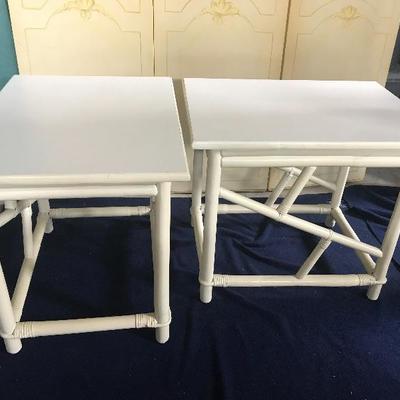 Pair of Bamboo End Tables
