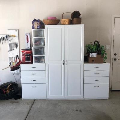 Garage cupboard storage 3 pc 