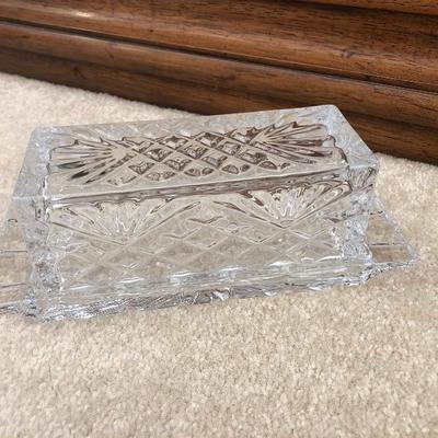 Crystal butter dish 