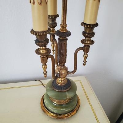 Vintage lamp with stone base 