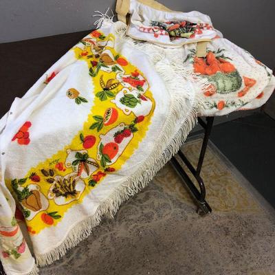 #17 2 Terry Cloth Aprons and a Table Cloth 