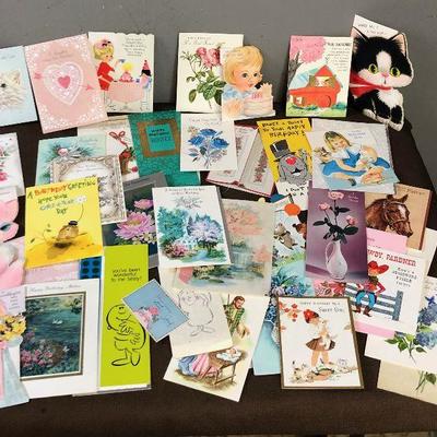 #65 Group of Vintage Used Greeting Cards