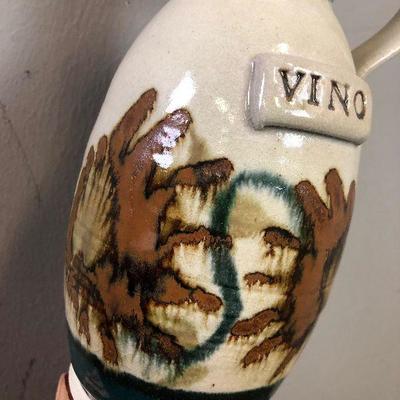 #111 Art Pottery Wine Decanter