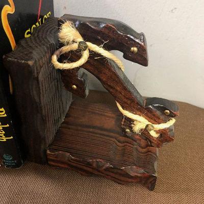 #148 Anchor Wood Bookends 