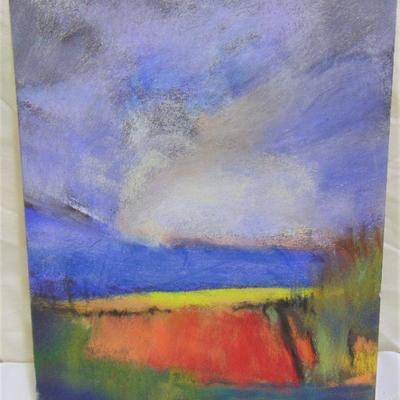 Pastel of impressionist landscape by Alison Webb